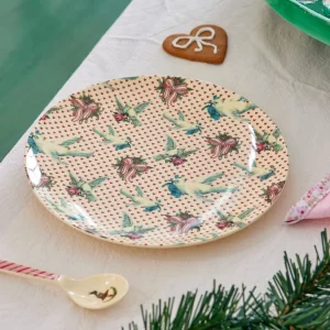 Rice: Rond Melamine lunch bord - Dove Print XMESP-PH4DO