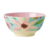 RICE: Medium melamine kom - Selma Flower print mint MELBW-SELFLMI