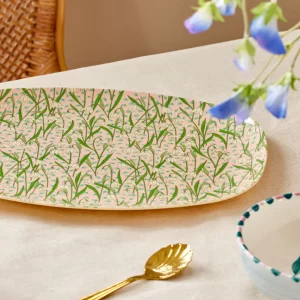 Rice: Rechthoekig Melamine Bord - New Snowdrop Print MELPL-NSNOWD