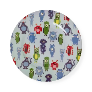 Rice: Rond Melamine lunch bord - Monster print MESPL-MONS