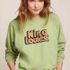 King Louie: Febe Sweater Peachy | Margarite Green