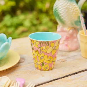 Rice: Medium melamine beker - Daffodils Print MELCU-DAFF