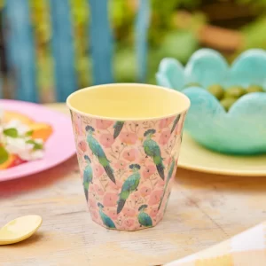 Rice: Medium melamine beker - Exotic Bird print MELCU-EXBI