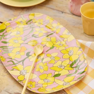 Rice: Rechthoekig Melamine Bord - Daffodils Print MELPL-DAFF