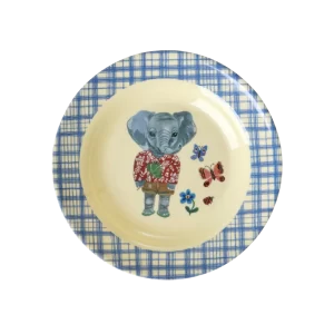 RICE: Melamine kinder kom - RICE: Melamine kinder kom - Nathalie L'ete Print Blauw KIBOW-NATB