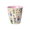 RICE: Kleine melamine beker - Nathalie L'ete Print Roze KICUP-NATI