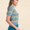 LaLamour: Top round neck KNIT | Teal