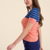 LaLamour: Top V neck KNIT | Salmon