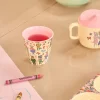 RICE: Kleine melamine beker - Nathalie L'ete Print Roze KICUP-NATI