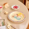 Rice: Rond melamine kinderbord - Nathalie L'ete Print Roze KILPL-NATI