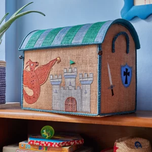 Rice: Medium raffia opberg huis - Dragon Theme BSHOU-MDRA