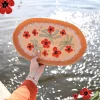 All the Luck in the World: Grote Ovale Schaal Oranje met Bloemen