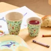 RICE: Kleine melamine beker - Ocean Print Blauw KICUP-OCEB