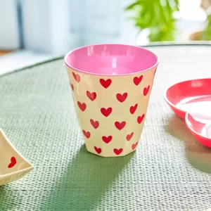 RICE: Medium melamine beker - Darling Hearts Print MELCU-DAHE