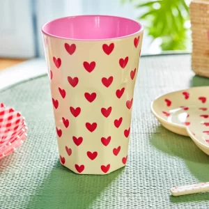 Rice: Grote melamine beker - Darling Hearts Print MELCU-LDAHE