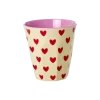 RICE: Medium melamine beker - Darling Hearts Print MELCU-DAHE