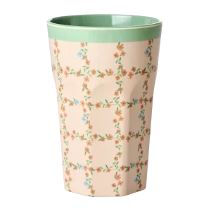 Rice: Grote melamine beker - Checkered Stencil Print MELCU-LSTEN