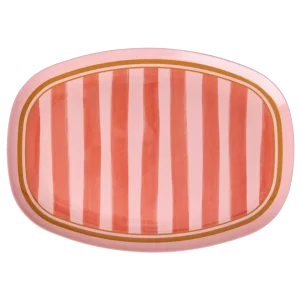 Rice: Rechthoekig Melamine Bord - Organic Stripes Print MELPL-ORST