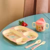 Rice: Melamine kinderservies - Ocean Print print | Koraal BABOX-4ZOCEI
