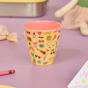 RICE: Medium melamine beker - Unicorn Love Print MELCU-UNILO