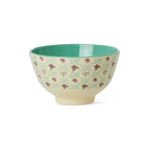 RICE: Kleine melamine kom - Bow and Bouquet Print MELBW-SBOW