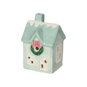 Gift Company: Keramiek huisje met verlichting | Klein mint