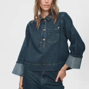 Nümph: NUTORONTO SHIRT - Dark Denim Blue