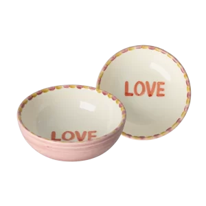 Rice: Keramiek kommetje | Roze LOVE CEBWL-HPLOVE