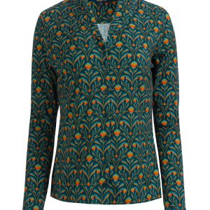 LaLamour: IRIS BLOUSE LONG SLEEVE | BAROCK FLOWER GREEN