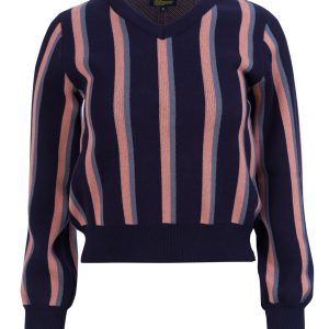 LaLamour: KNITWEAR SWEATER | BLUE STRIPES