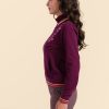 LaLamour: NORA BOMBER JACKET | PUNTA DI ROMA BORDEAUX