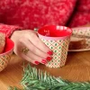 Rice: Medium melamine beker - Diamond Christmas Tree Print XMECU-DITR