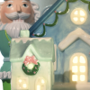 Gift Company: Keramiek huisje met verlichting | Groot blauw