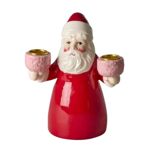 Rice: Kandelaar - Kerstman Keramiek Groot XCDHO-LSANT 