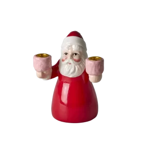 Rice: Kandelaar - Kerstman Keramiek Klein XCDHO-SSANT