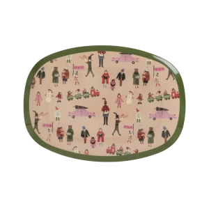 RICE: Klein Rechthoekig Bordje | Holiday Print XMECP-RECHOLI