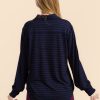 LaLamour: AMY BLOUSE | STRIPES BLUE-LUREX ROSE GOLD