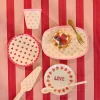 Rice: Klein Rechthoekig Melamine Bord - Favorite Hearts Print MELCP-RECFAVII
