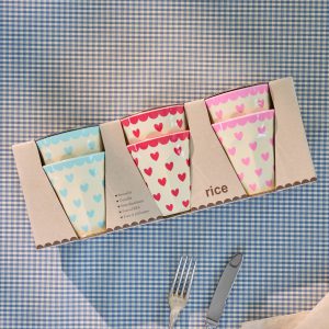 Rice: Medium Beker - Favorite Hearts Print - Set van 6 MELCU-6ZFAVP