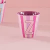 Rice: Medium melamine beker - Alfabet - Z Roze Streep MELCU-ALPSTRZI