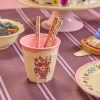 Rice: Medium melamine beker - Nathalie Lété Vol. 2 Print Roze MELCU-NAT2I