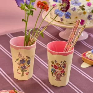 Rice: Grote beker - Roze - Nathalie Lété Vol. 2 Print - Set van 2 MELCU-2ZLNAT2I