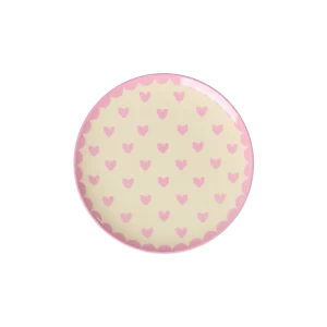 Rice: Gebaksbordje - Favorite Hearts Print Roze MELCP-FAVII