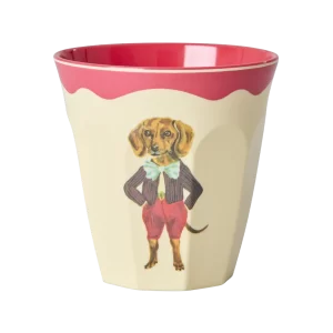 Rice: Medium melamine beker - Nathalie Lété Vol. 2 Print Rood MELCU-NAT2R