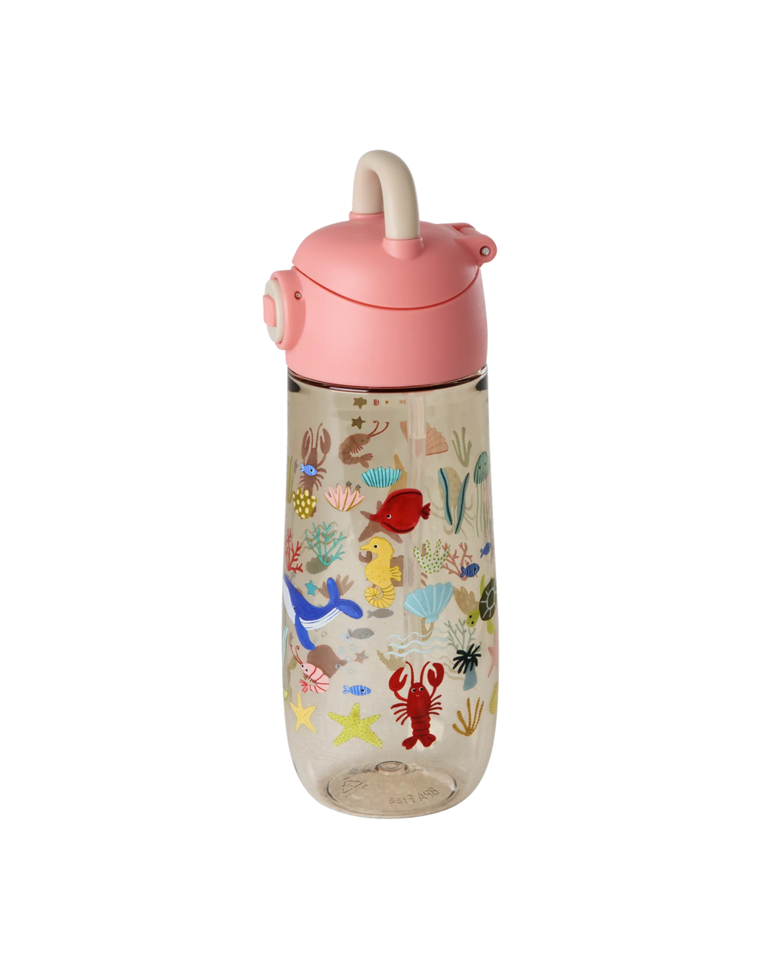 Rice: Drinkfles - Ocean Print | Roze PLBOT-OCEI Rice: Drinkfles - Ocean Print | Roze PLBOT-OCEI