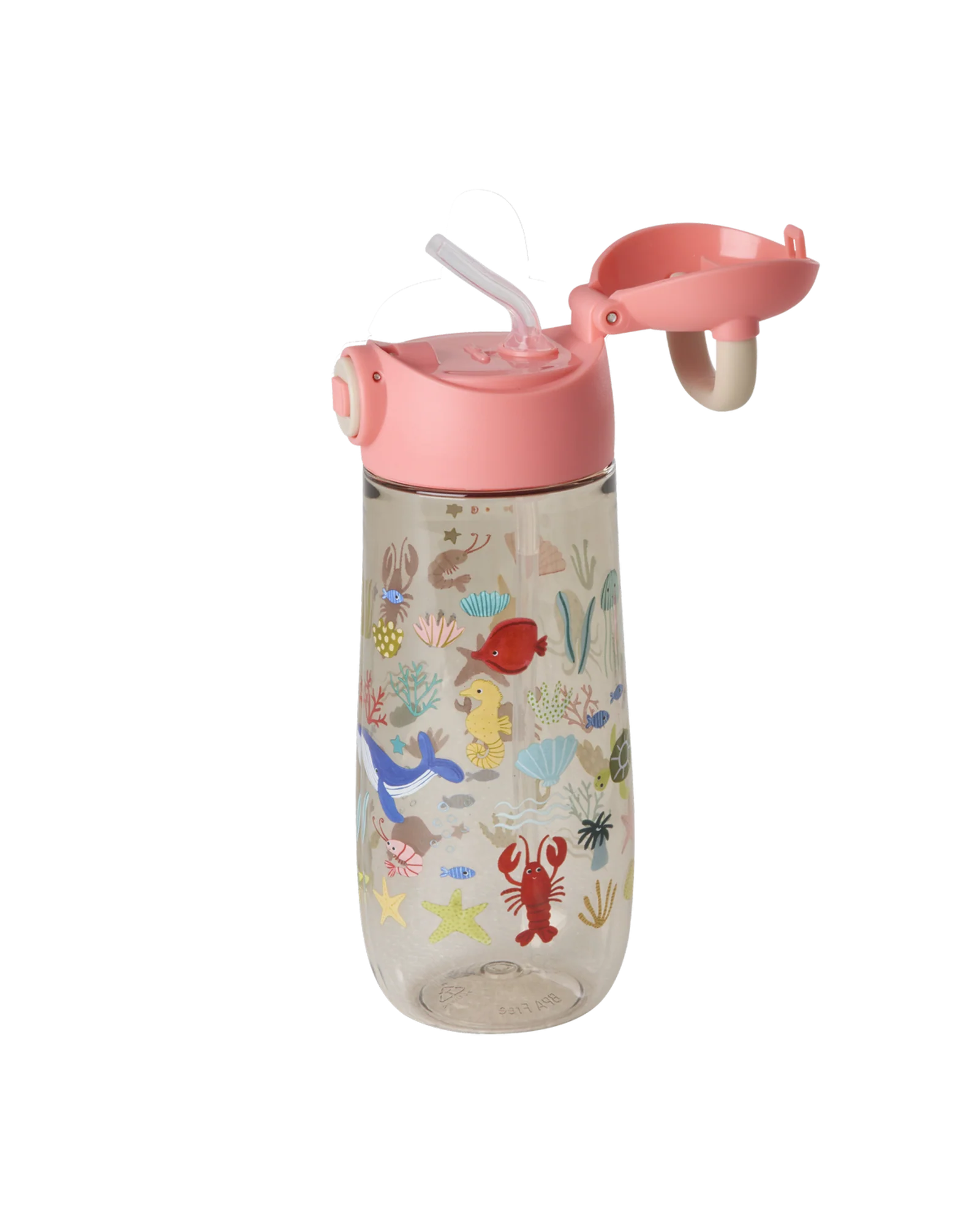 Rice: Drinkfles - Ocean Print | Roze PLBOT-OCEI Rice: Drinkfles - Ocean Print | Roze PLBOT-OCEI