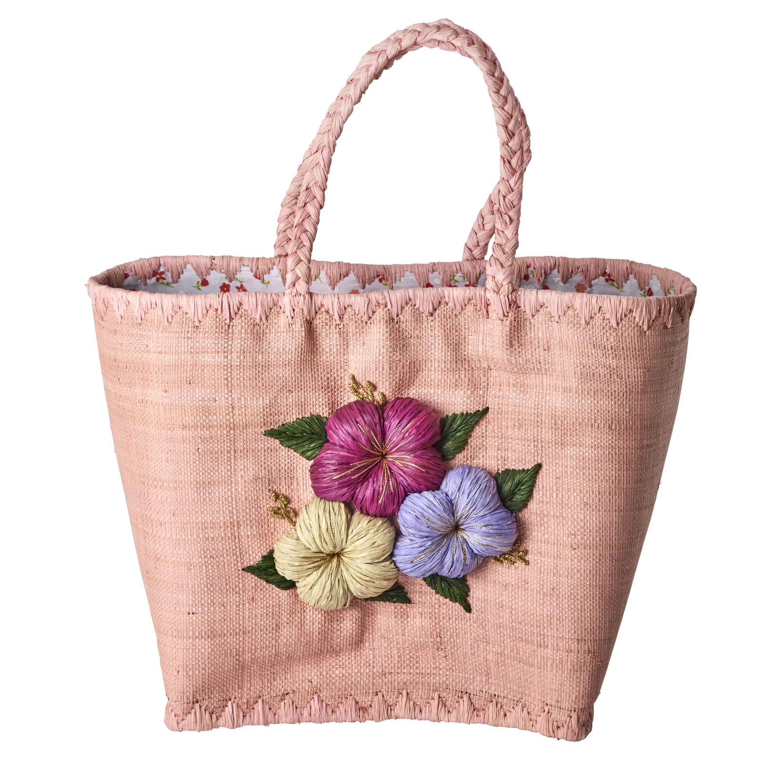 Rice: Grote raffia tas | Zacht roze BGRFA-FLOIL. Rice: Grote raffia tas | Zacht roze BGRFA-FLOIL.