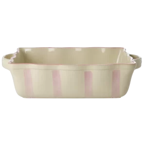 RICE: Grote rechthoekige taartvorm / ovenschaal - Aardewerk - Roze CEOVE-LSTRI