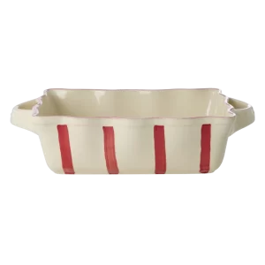 RICE: Medium rechthoekige taartvorm / ovenschaal - Aardewerk - Koraal CEOVE-MSTRR