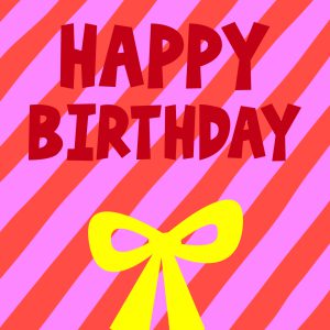 Kaartje: HAPPY BIRTHDAY | per 5 stuks verpakt